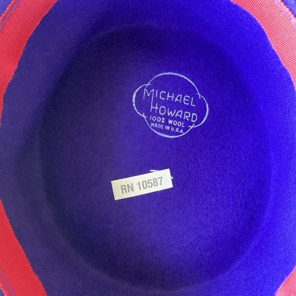 Michael Howard Purple Wool Felt Hat, Georgi #RN105 main image 2